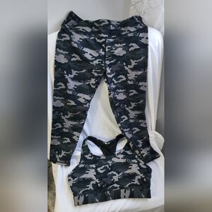Fabletics Camo Print Leggings and Sports Bra Set